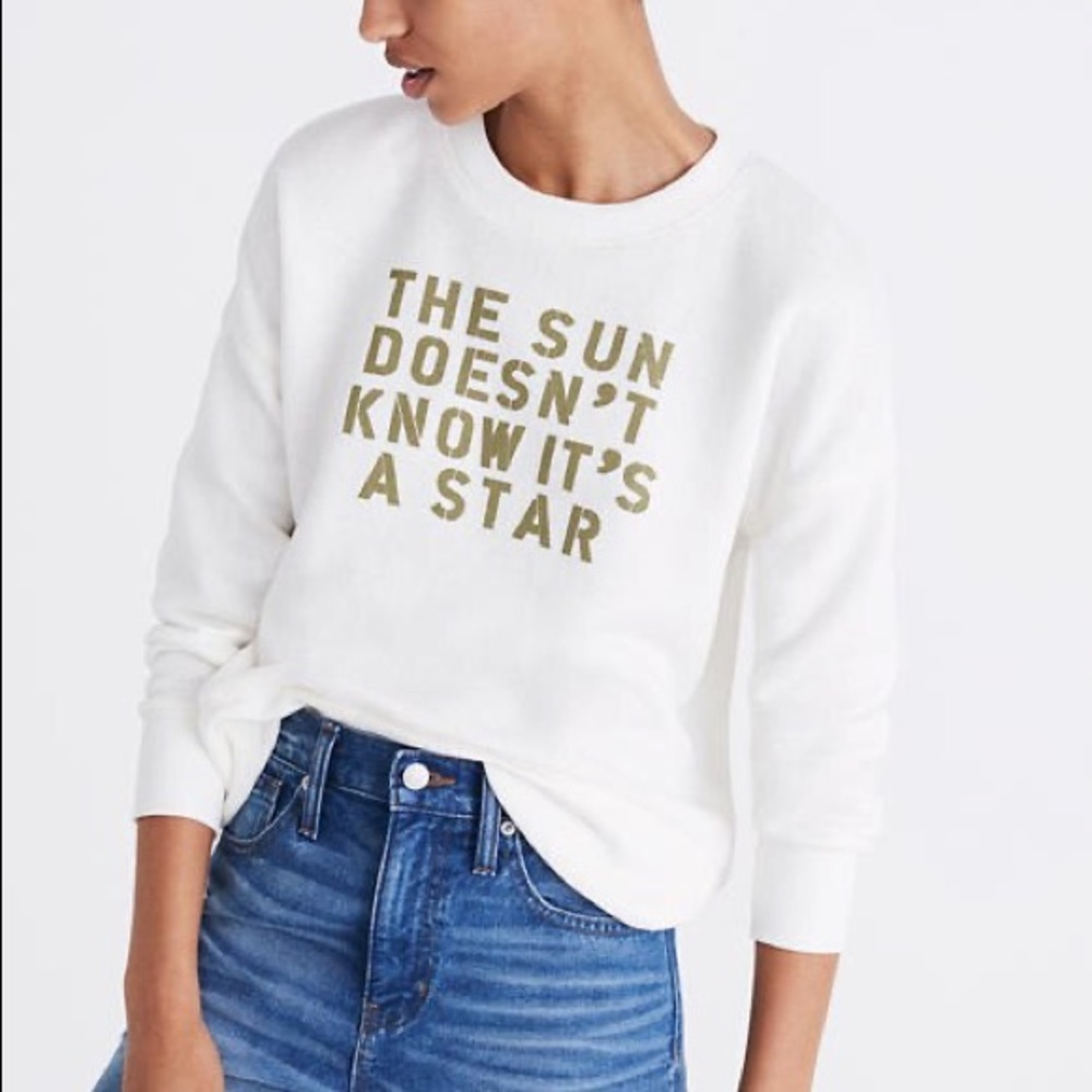 Madewell Mile(s) The Sun Star Sweatshirt Women’s Sz XS NWT